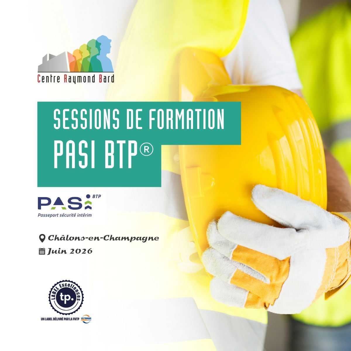 BardFormations's tweet photo. 🦺 Dernières places pour la session PASI BTP® à Châlons-en-Champagne

📆 → Du 3 au 4 juin 2026

📞 Infos &amp; inscriptions : Audrey Roussinaud – 03 26 26 68 40
✉️ audrey.roussinaud@centre-raymond-bard.fr
#IntérimBTP #SécuritéChantier #PréventionBTP #PASI https://t.co/dP333fixbS