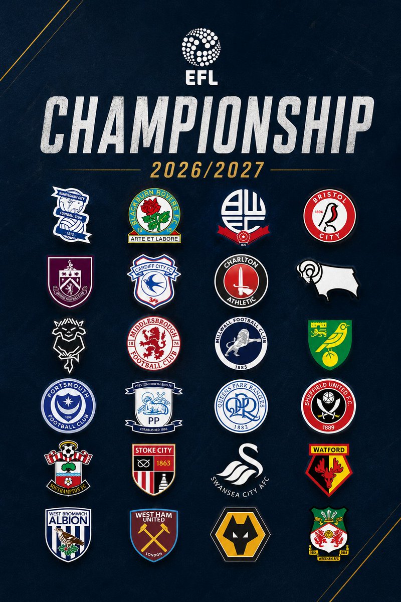 calcioinglese's tweet photo. La Championship della prossima stagione è davvero qualcosa di unico. Tra promozioni e retrocessioni, si è creato un campionato pieno zeppo di fortissime (e spesso sottovalutate rivalità) che possono renderlo ancora più interessante di quanto già non lo fosse.

- Millwall v West Ham
- Portsmouth v Southampton
- Burnley v Blackburn
- WBA v Wolves
- Cardiff v Swansea

Il tutto senza contare che il Wrexham avrà proprio in Cardiff e Swansea due derby gallesi, il Charlton si gioca il South-East London derby con il Charlton e dopo lo scandalo playoff, Middlesbrough e Southampton torneranno faccia a faccia.