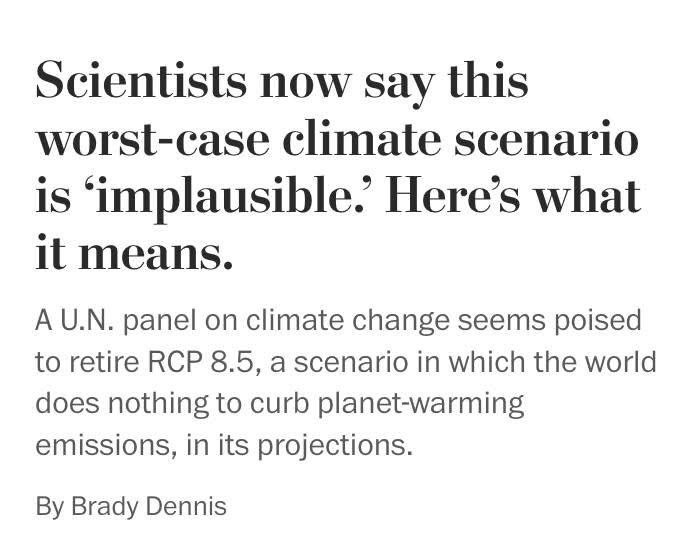 RepReaganPaul's tweet photo. What does the UN retiring RCP 8.5, admitting its “worst-case climate scenario” was wrong, have to do with Maine and our aggressive renewable energy push?

Turns out A LOT. Let me explain.
RCP 8.5 was the famous high-emissions pathway that projected extremely large warming by 2100 if fossil fuel use kept accelerating. It became the blueprint for extremist climate research, media coverage, and policy modeling.

RCP 8.5 became deeply embedded in sea level rise projections, economic damage estimates, biodiversity collapse modeling, disaster projections, and aggressive decarbonization arguments.

In 2019, when Governor Janet Mills signed major climate and energy bills—including the creation of the Maine Climate Council and the big expansion of Maine’s Renewable Portfolio Standard (RPS)—politicians clapped happily, knowing the “green grift” would convince Mainers that we must rush into big solar and wind if we were to avoid a “climate catastrophe” justified by RCP 8.5.

Even in 2019, some mainstream climate scientists had been warning for years that RCP 8.5 was being overused as a default assumption rather than treated as an upper-bound stress test.

Our leaders didn’t care. Those 2019 laws set Maine up for one of the most aggressive renewable mandates in the country—80% renewable electricity by 2030 and 100% by 2050-built on catastrophic-end modeling.

One result? Fast-tracked renewable energy siting that prioritizes corporate solar and wind projects across the state, often in rural areas, with incentives, credits, and streamlined permitting that benefit developers (including foreign corporations) while ratepayers and taxpayers foot the bill.

They convinced everyone this was a “necessary evil” because of RCP 8.5.
Maine built extremely aggressively policy targets around worst-case modeling that scientists last week have concretely admitted were WRONG. (And now Maine has accelerated the plan even further to 90% renewable + 10% clean energy for 100% clean by 2040.)

Everyone behind the 2019 climate and energy package should be held accountable, investigated, and audited to the fullest extent of the law.

Now that the UN is admitting RCP 8.5 is wrong, will Maine throw out or seriously reform its 100% clean energy mandates and Renewable Portfolio Standard? It’s time to pause the rush, reassess the Maine Climate Council’s agenda, and acknowledge that destructive policies were passed on nothing but virtue-signaling and kickbacks.

Rural Mainers, our environment, our wildlife, and our forests are paying the price with industrial-scale solar and wind developments fragmenting habitats and altering the landscape.

It’s time to kill these reckless 
mandates before they destroy what’s left of Maine.