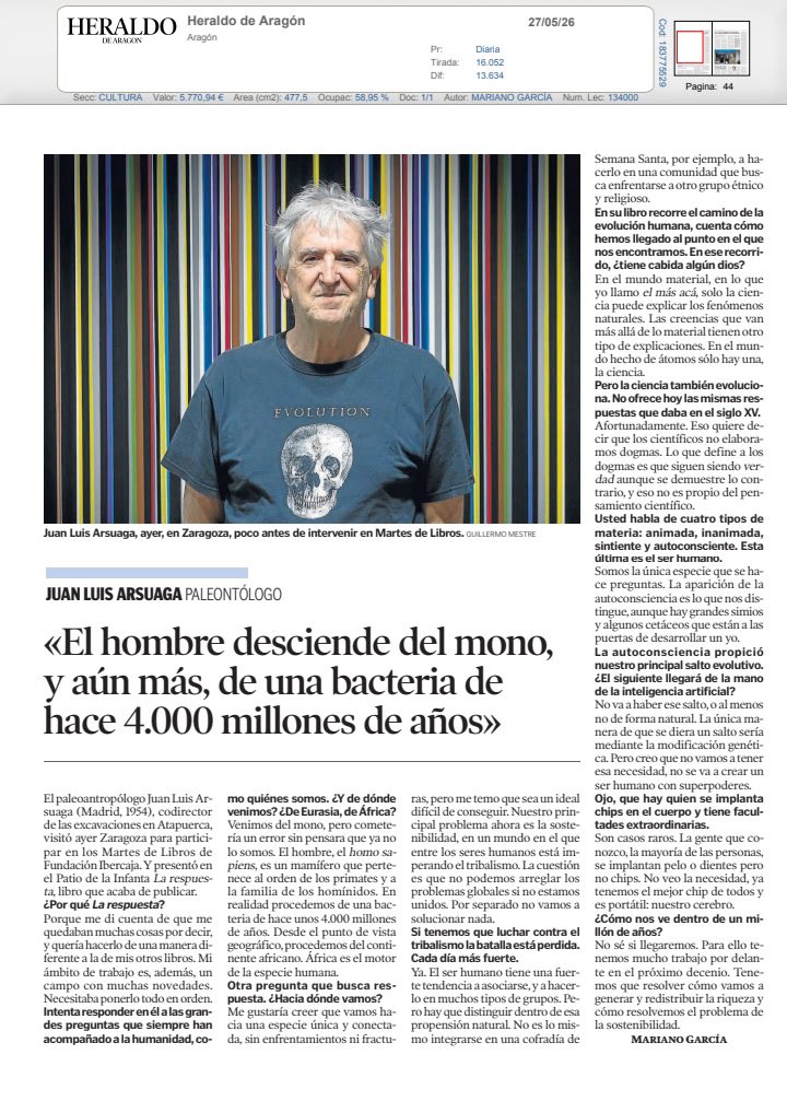 JuanLuisArsuaga's tweet photo. https://t.co/tdVCXMwuWy