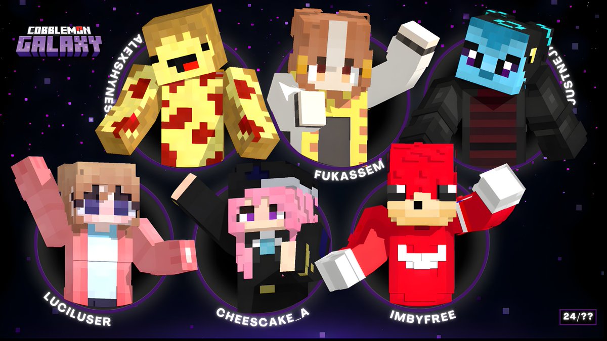 PixelmonGalaxy_'s tweet photo. 💫Cuarto Equipo de COBBLEMON GALAXY 🌌 

Jugadores guiados por el honor, la estrategia y una mentalidad imposible de quebrar. Porque en el campo, como los antiguos samuráis, no luchan solo por ganar… luchan por dejar su marca.

¡Bienvenidos, TTS! 🌸

24/?? https://t.co/IY4FP9lpho