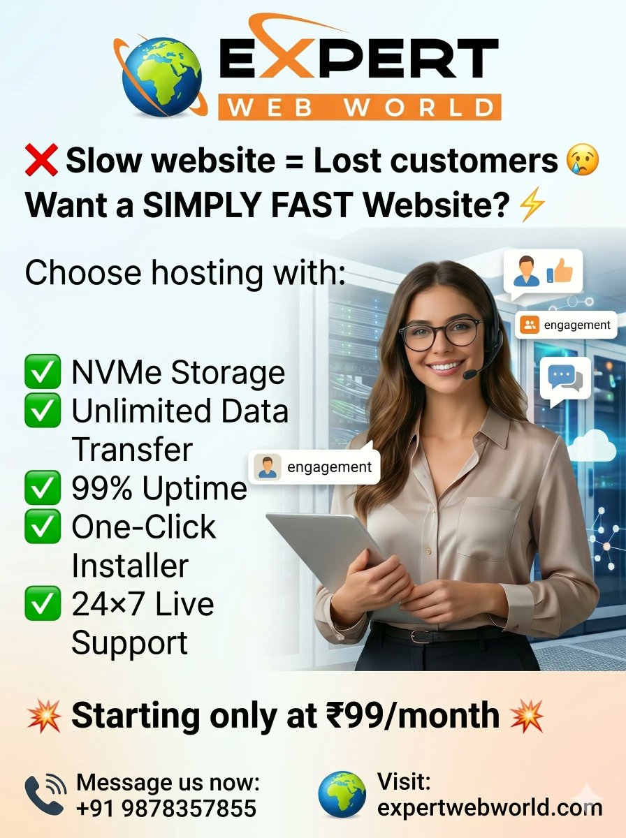 expertwebworld's tweet photo. Slow website = Lost customers 
Want a SIMPLY FAST Website? 
Starting only at ₹99/month
+91 098783 57855
Visit: https://t.co/KKx9kMUTNH
#FastWebsite #WebsiteSpeed #HostingDeals #SmallBusinessIndia #WebsiteDeveloper #HostingProvider #OnlineStore #DomainHosting #SSLHosting https://t.co/9oxzHcypw6