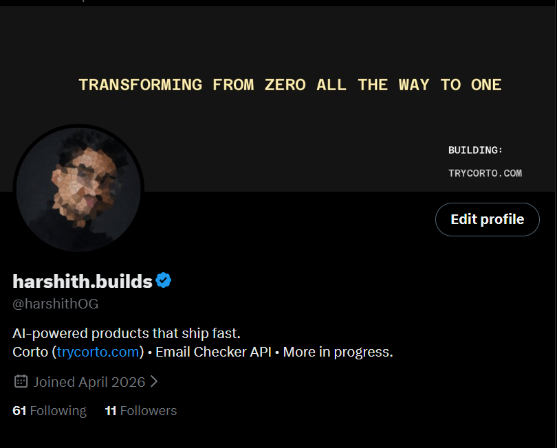 harshith.builds tweet media