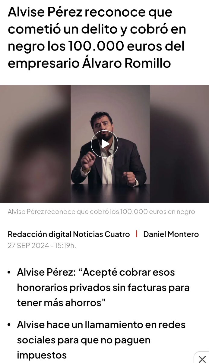 ToniPlan's tweet photo. @SaraSol16216073 @La_SER @MACamposP @isabelvega @JaviBanuelos @pedrojimenezg @Alviseperez No tienes que dejarte manipular @SaraSol16216073 por estos vividores como @Alviseperez que se ha metido en política para enriquecerse. Si él mismo reconoció que cometió un delito, además q no declaró a Hacienda, y propone que los españoles dejen de pagar impuestos. No está bien! https://t.co/qmv33qdp15