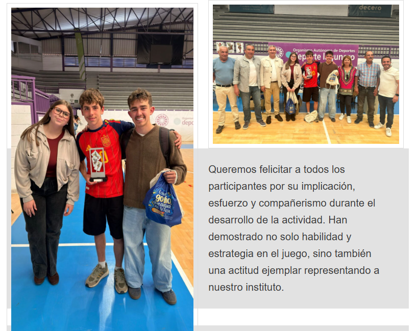 pasillos2017's tweet photo. El IES San Benito obtiene un segundo puesto en "Arráyate un millo" impulsado por la concejalía de Deportes y Juventud del Ayuntamiento de La Laguna. ¡Enhorabuena al equipo de participantes! Pincha para leer👇
https://t.co/kgFnu4ezbM
@iessanbenito @aytolalaguna_es https://t.co/U2HpQluy5u