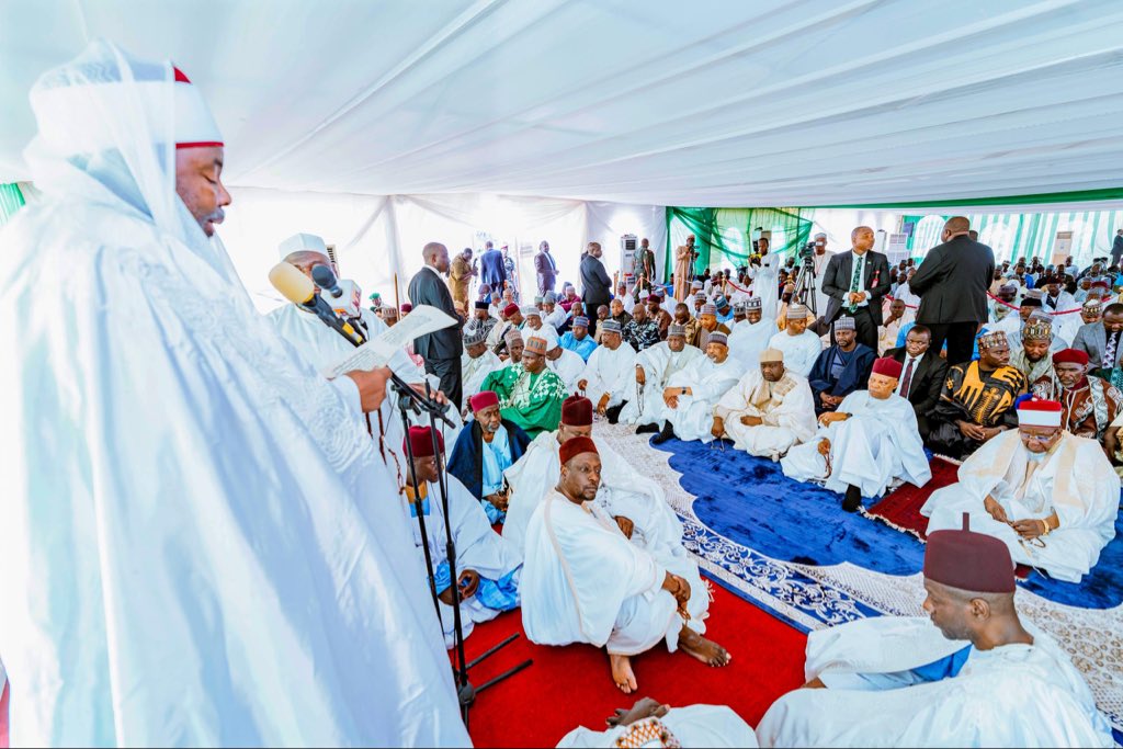 officialSKSM's tweet photo. Vice President @KashimSM has called on political leaders and citizens across the country to approach the 2027 electoral season with maturity, tolerance, and a sense of national responsibility, warning against divisive rhetoric and actions capable of undermining peace and stability.

He assured Nigerians that both the Federal Government and sub-national governments are taking deliberate steps to cushion the effects of the economic challenges on citizens.

The Vice President stated this on Wednesday while speaking with journalists shortly after observing the Eid-el-Kabir prayers at the Ramat Square Eid Ground in Maiduguri, the Borno State capital.

VP @KashimSM said that the administration of President @officialABAT remains committed to reducing the economic pressures facing citizens through ongoing reforms and targeted interventions.

“Governments at all levels are poised to ameliorate the sufferings of the Nigerian people,” VP @KashimSM said.