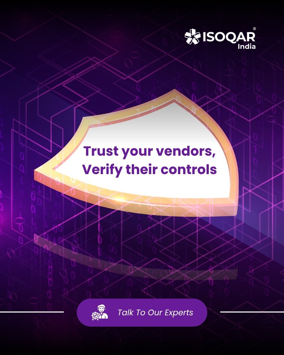 ISOQARIndia's tweet photo. Trust your vendors. Verify their controls. 🔐
TPRM is no longer just compliance — it’s business protection. A single vulnerable vendor can impact your security, operations, and reputation.
✔️ Reduce cyber risks
✔️ Verify vendor compliance
✔️ Protect sensitive data
#TPRM #ISO27001 https://t.co/ddJvSiS3oE