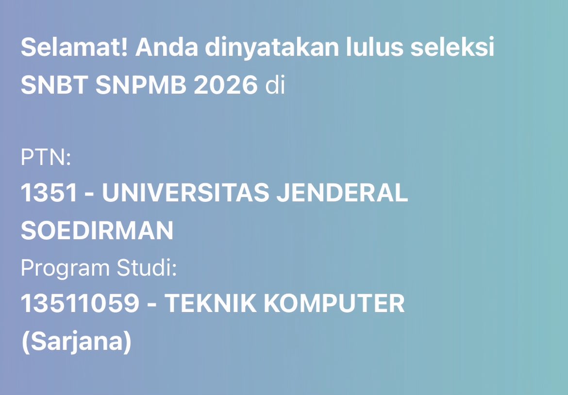 rafitter_'s tweet photo. Ada yang lulus di Unsoed Fakultas Teknik Jurusan Teknik Komputer juga enggak? Cari temen buat mutualan nih, hehe. https://t.co/THBrKW1wzR