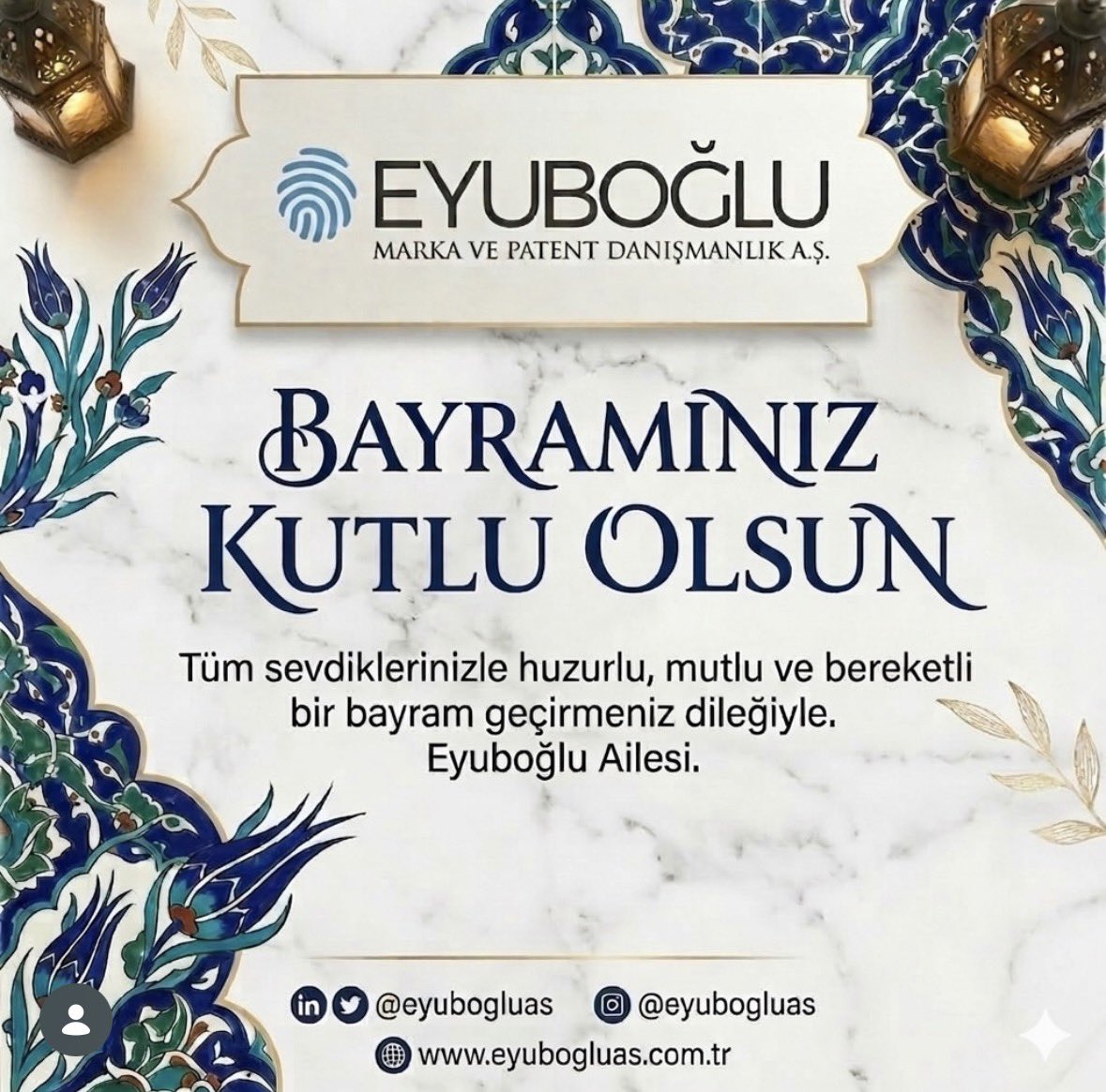 eyubogluas's tweet photo. Sevdiklerinizle huzurlu, mutlu ve bereketli bir bayram geçirmeniz dileğiyle.

#bayram https://t.co/pOpBGZ2Lfr