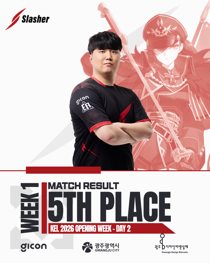 Slasher_KR's tweet photo. [Match Result]
KEL 2026 오프닝 위크 결과, 가장 먼저 체크포인트를 찍었지만, 체크포인트의 고비를 넘지 못하고 5위로 마감했습니다. 
다음은 A조에서 대전/경북/세종/전남/강원/인천/경기와 함께 경기를 치룰 예정이며, 응원해주신 분들께 정말 감사드립니다! https://t.co/PN9ZFOMdGd