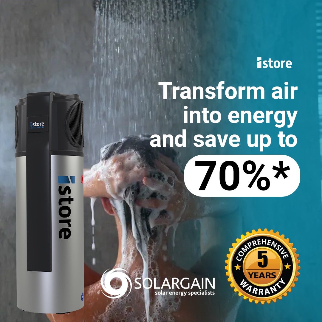 Solargain's tweet photo. Looking for a clean green hot water heat pump to knock $$$ off your water heating costs? iStore is your answer!

🌞 Use the excess solar power generated by your solar panels to create hot water for your home! 

Learn More: https://t.co/gH2EkkinTb

#Solargain #iStoreEnergy https://t.co/vVEkqt8Ecz