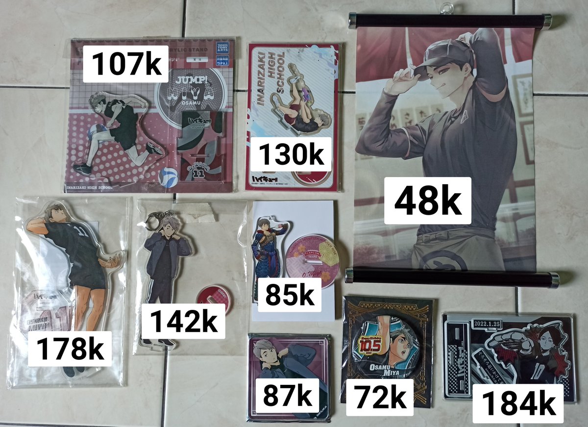 [HELP RT 🩷] wts/want to sell merch haikyuu oikawa tooru miya osamu suna ...