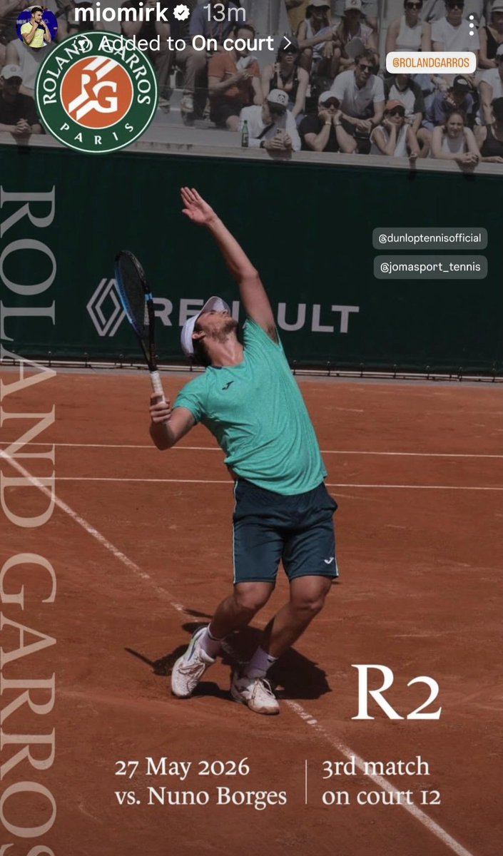 MilicaM84932667's tweet photo. . @MioKecmanovic 🎾
@rolandgarros 

#RolandGarros #idemo 🙌
📸: @MioKecmanovic IG https://t.co/L57CUwZMxD