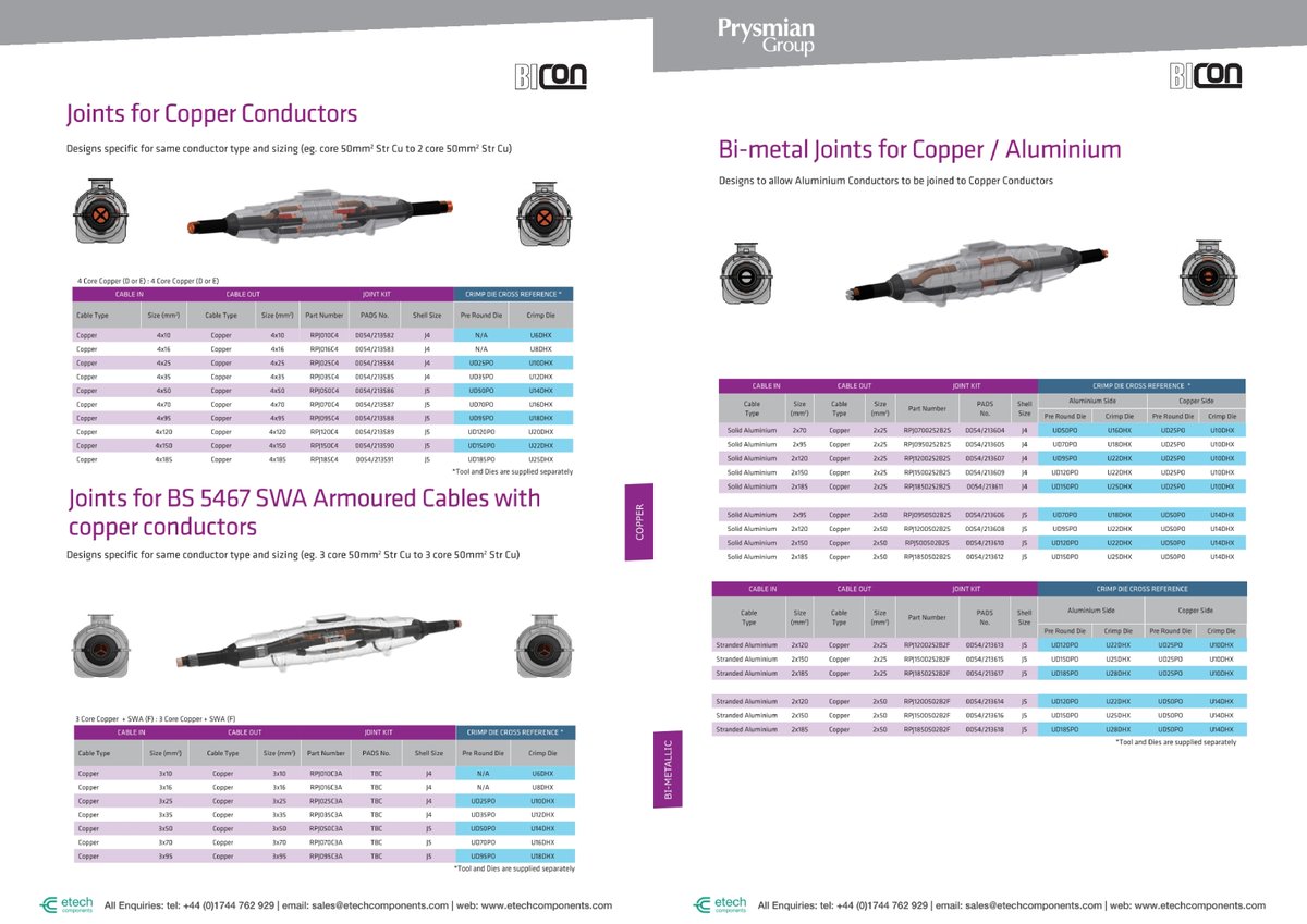 ETechComponents's tweet photo. ONE APPROVED LV SOLUTION FOR SIGNALLING RELIABILITY 🚆 @Prysmian_ #BICON #MRPJU is the only @networkrail PADS-approved LV signalling joint. E-Tech training ensures it’s installed right. Download a datasheet here 👉 https://t.co/Gv1e26IJfz #PowerConnected https://t.co/c4ROUB8qAc