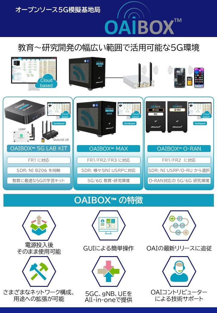 KKE_OAI's tweet photo. #OAIBOX に新ラインナップが登場しました！
GPU搭載でAI処理やISACを検証できる「AI-RANモデル」と、手軽に教育向けの5G環境を構築できる「5G-LAB KITモデル」です。
用途に合わせて皆様の研究や教育に使いやすい展開となりました。
詳細はリーフレットやHPをご覧ください。
https://t.co/EHvrOfDCWJ https://t.co/JOlM5hDW0p