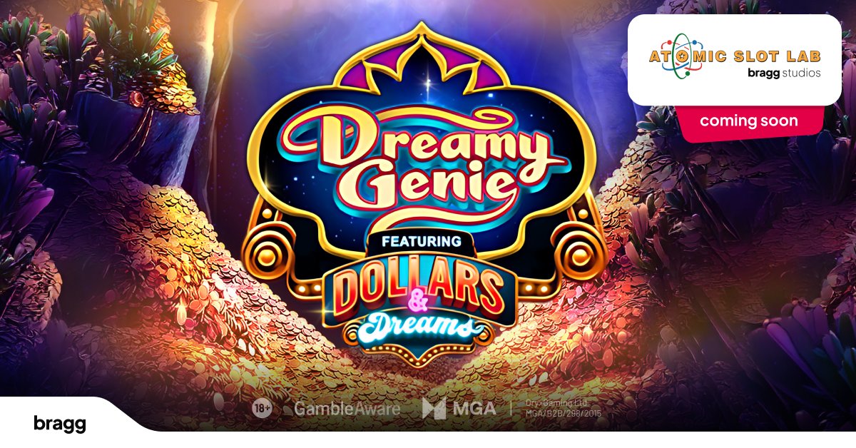 Bragg_Gaming's tweet photo. [OUT SOON in EU]  ✨ Dreamy Genie Dollars &amp; Dreams™ ✨ from Atomic Slot Lab, bragg studios. The fortune-flipping Dollars &amp; Dreams™ feature turns empty spins into welcome wins while the wheel feature dishes out handy bonuses. $BRAG
#BraggGaming #AtomicSlotLab #ResponsibleGaming https://t.co/WfFZMx2C7l