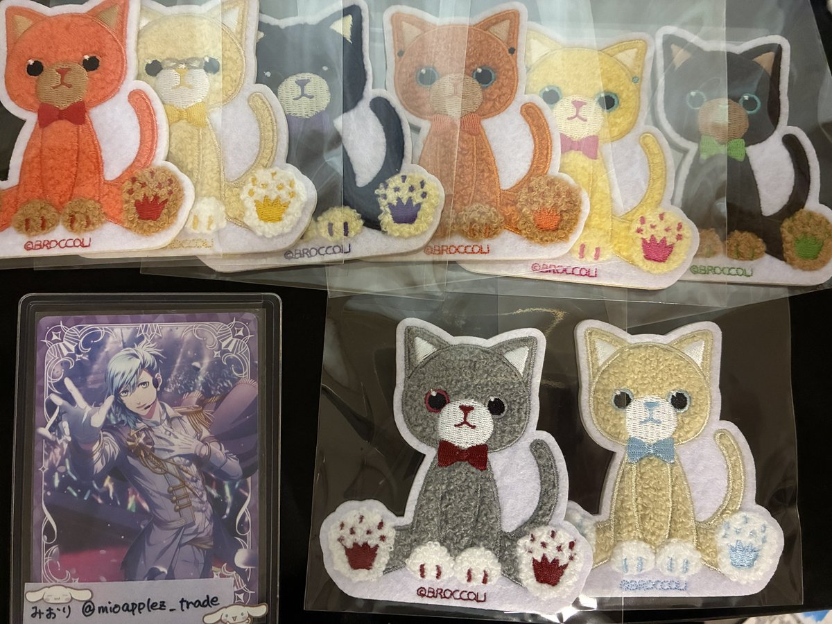 mioapplez_trade's tweet photo. うたプリ プリキャ ワッペン 交換 譲渡

譲 ロッソ シトロン アイリス アランチャ　ロージー ライム グラナータ アクア

求 シエロ2、ヴェルデ1（最低限集めたい数）
↑決まったらシエロとリラは無制限
最低限の数が集まったら譲渡も可ですが、譲渡のみは一部お声がけいただいてるので、→ https://t.co/N29gdjvJAl