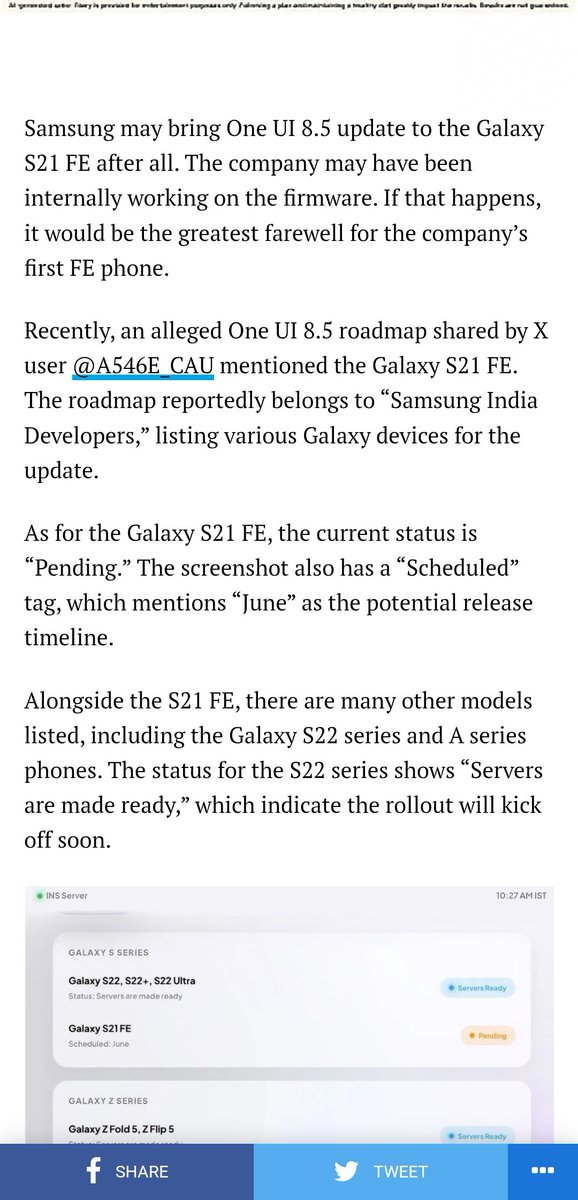 AkarshGaud's tweet photo. @tarunvats33 S21fe might get one ui 8.5 https://t.co/rz2SxvVvMt https://t.co/GZzStFvvRO