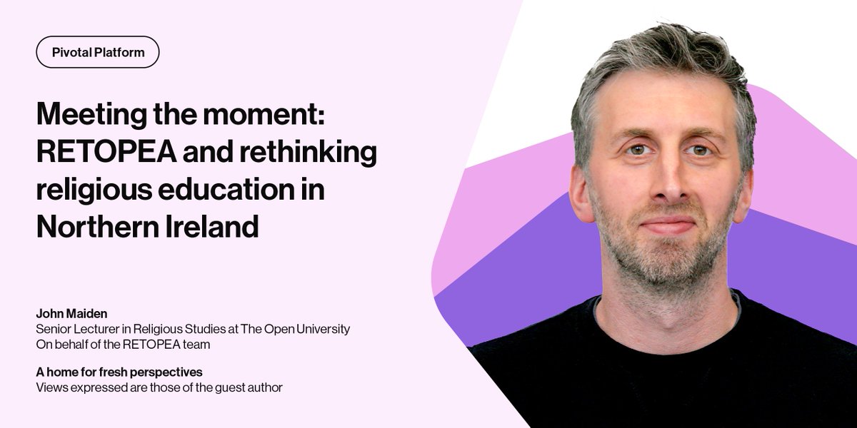 pivotalpolicy's tweet photo. "How can policymakers ensure that young people are equipped with the skills to navigate a religiously diverse society?" John Maiden of @OUBelfast is this week's guest contributor to Pivotal Platform. https://t.co/JO3ar1bpjr https://t.co/A4xI7iy30k