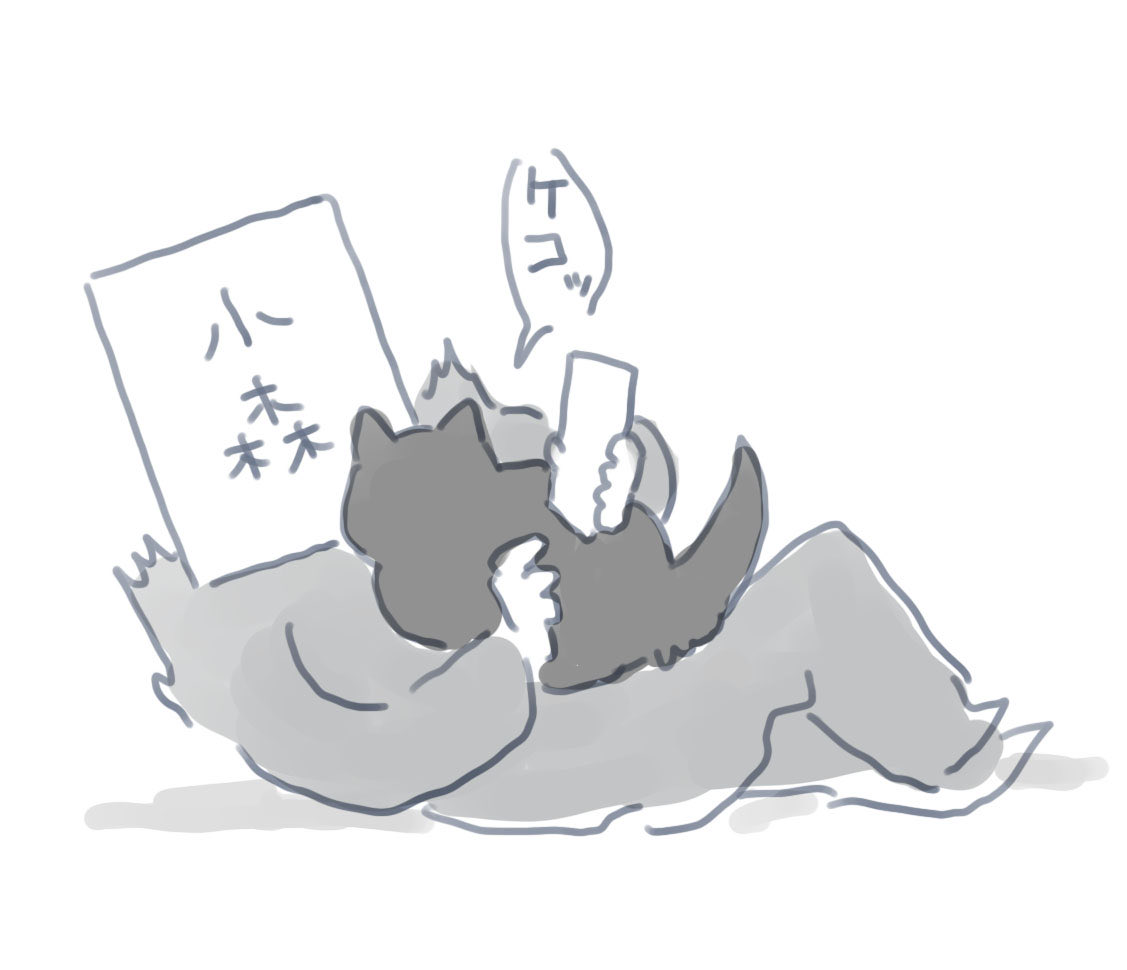 猫を腹に乗せながらスマホゲームをしていたんですよ 