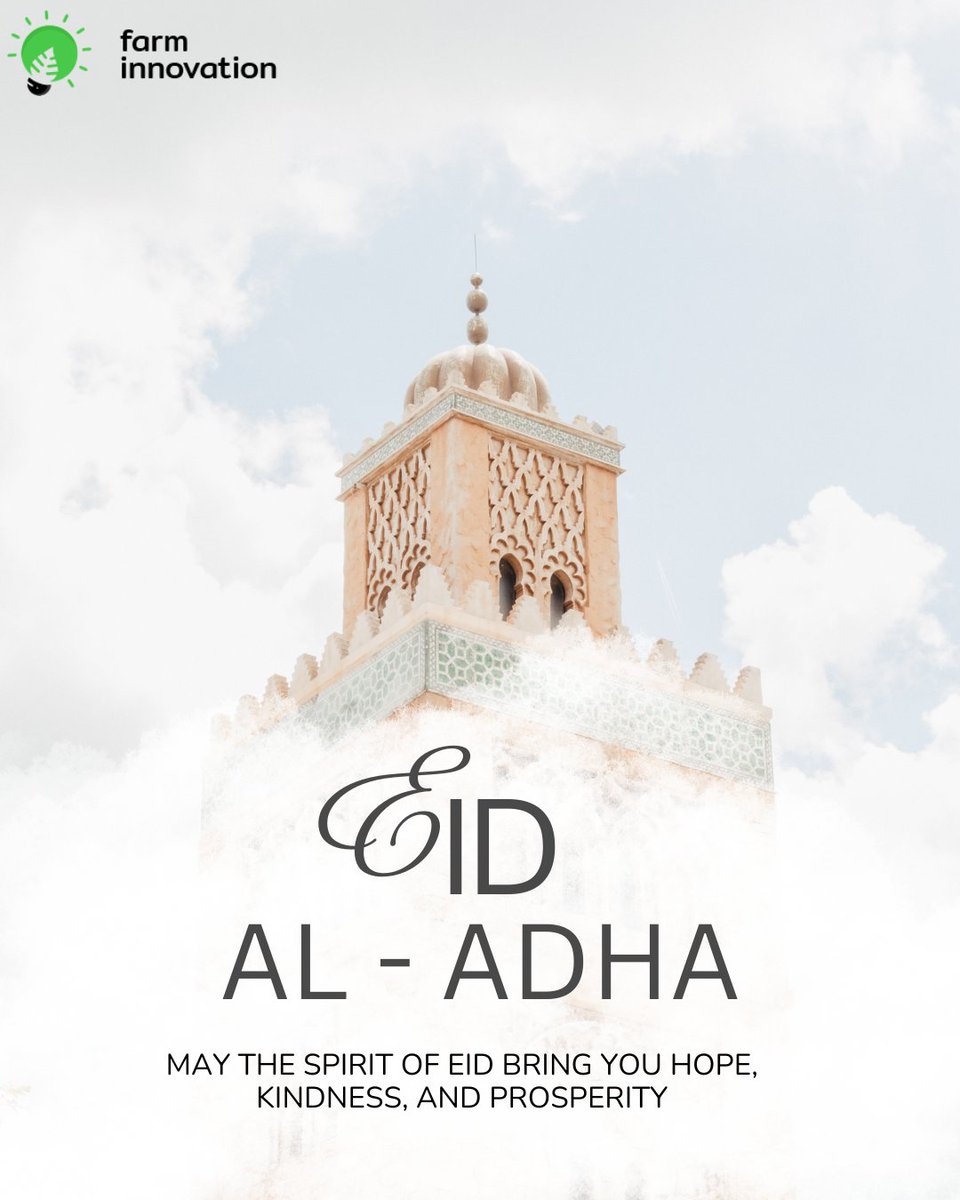 Farmnovation's tweet photo. 🌙✨ As we celebrate Eid, may your home be filled with peace, your heart with gratitude, and your days with abundant blessings.

Eid Al-Adha from all of us at Farm Innovation Nigeria.

#EidMubarak
#FarmInnovationNigeria
#EidCelebration
#VetWiz https://t.co/SRybCD00i0