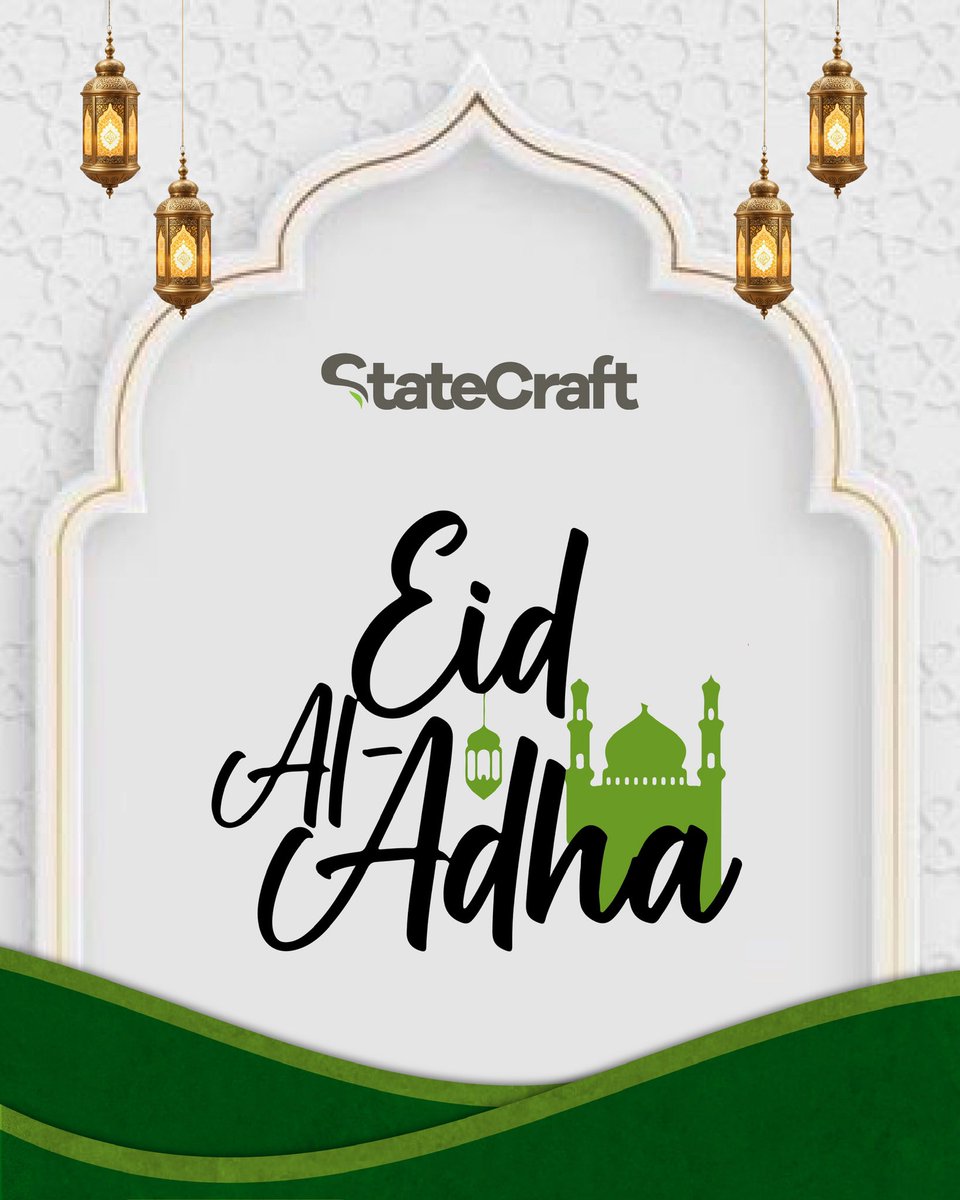 StateCraftInc's tweet photo. Eid ul-Adha Mubarak from StateCraft.

As we mark this season of sacrifice and reflection, may your days be filled with peace, your heart with gratitude, and your home with joy.

#eiduladha #eidmubarak #statecraftinc https://t.co/hCaE6nQrlu