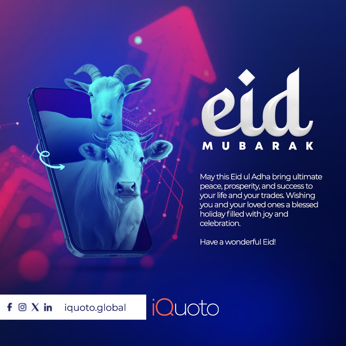 iQuotoGlobal's tweet photo. Happy Eid al-Adha!

We wish you a happy Eid full of peace, prosperity to your life and your trades.

#iQuoto #eidmubarak #fxtrading https://t.co/912brjBrQD
