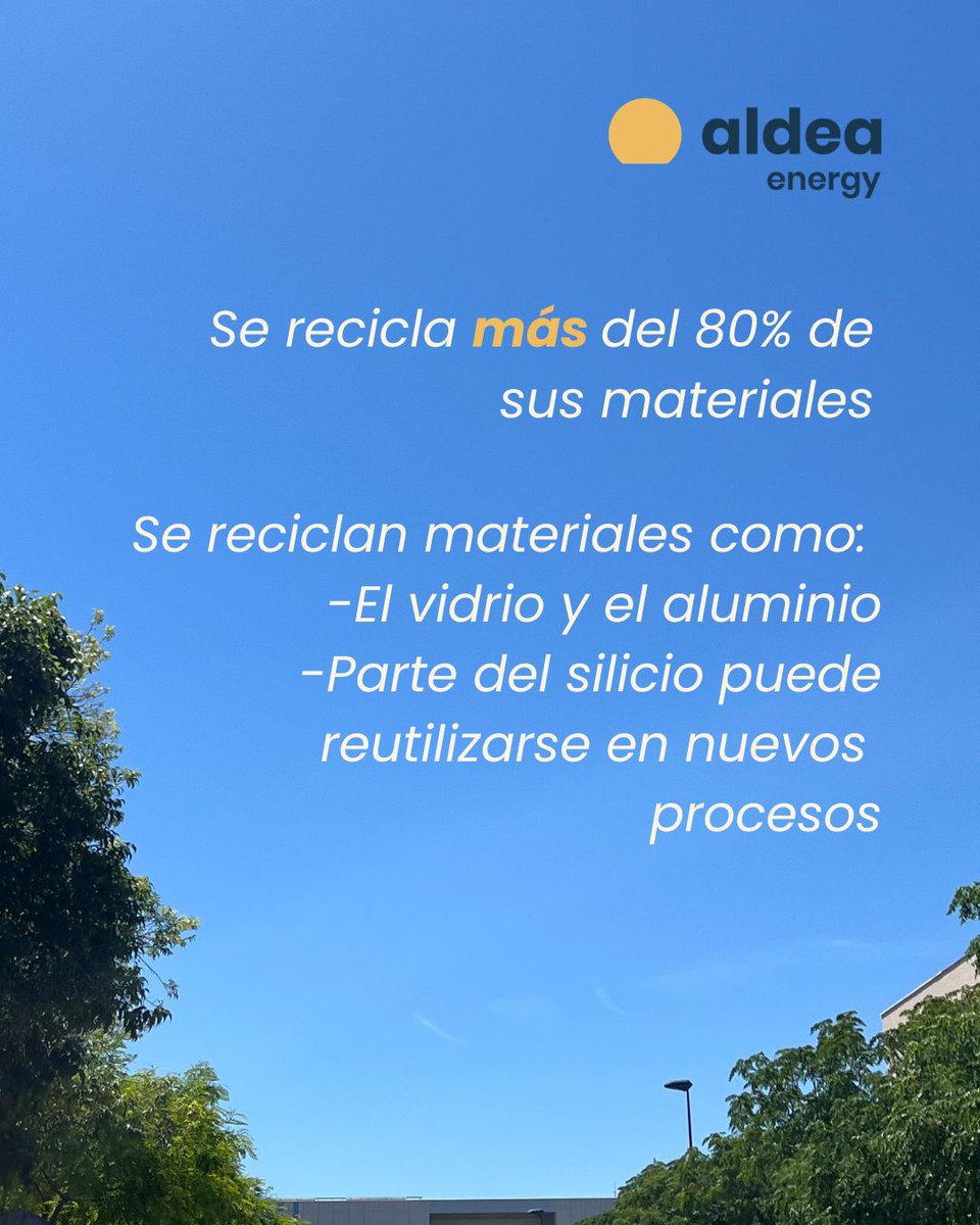 aldeaenergy's tweet photo. ¿Qué sucede realmente cuando los paneles solares llegan al fin de su vida útil? ♻️
¡Te contamos los puntos clave!

La energía solar no solo es limpia mientras genera electricidad, sino que también es un modelo sostenible de principio a fin. 

#energy #sostenibilidad #valencia https://t.co/RVXr9K8MpD