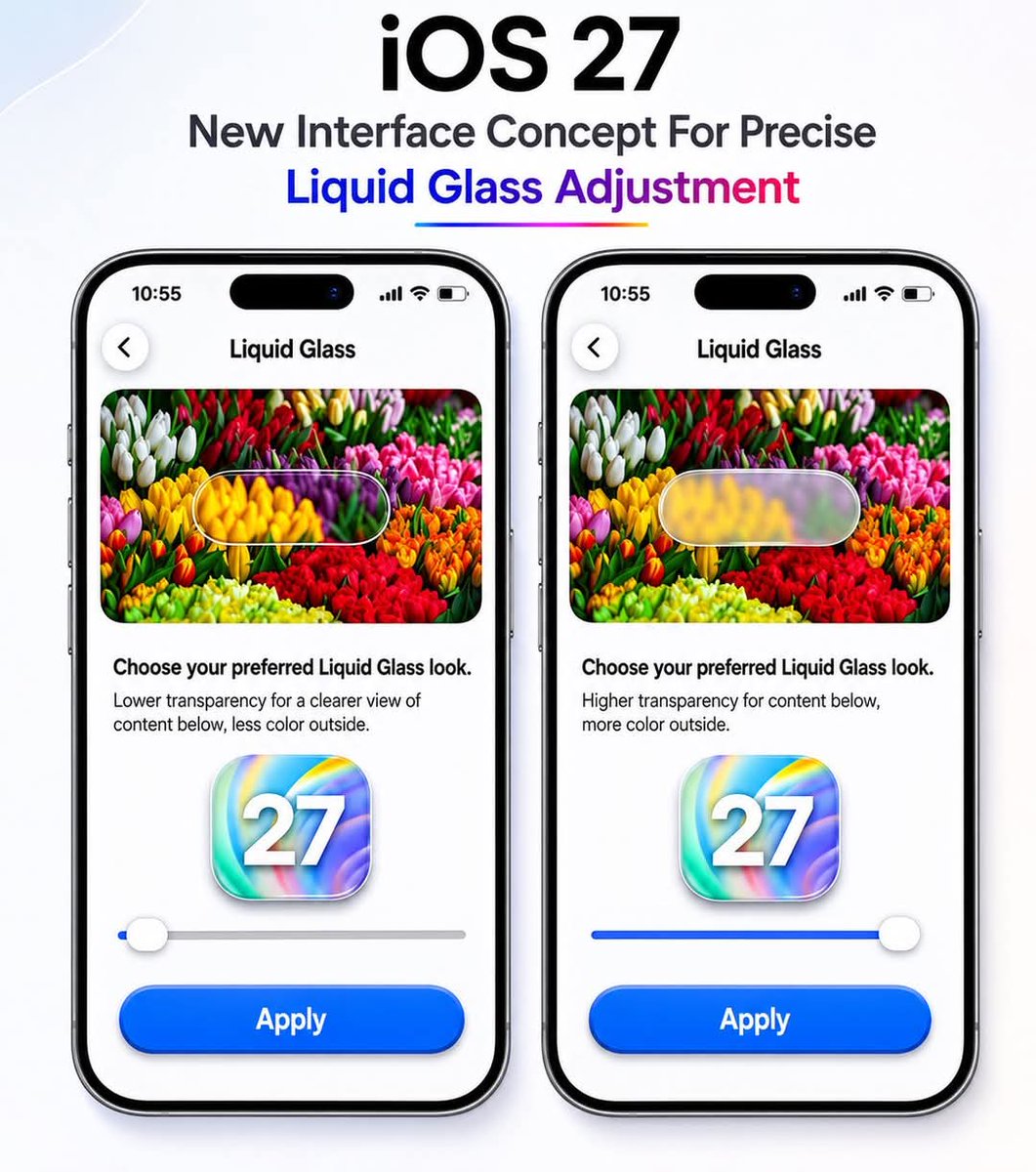 almightytech12's tweet photo. What’s changed in iOS 27? Share some screenshots. https://t.co/XYfJQ8Ws7n