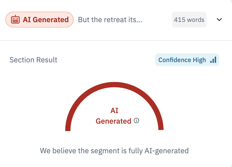 ednewtonrex's tweet photo. Strong signs that >50% of Clive Lewis' Guardian article today was written by AI.

That's according to Pangram, which has a very low false positive rate (1 in 10,000).

This would contravene the @guardian's policies if so.

Would be good to get clarity on this. https://t.co/SlWRFBxn5K