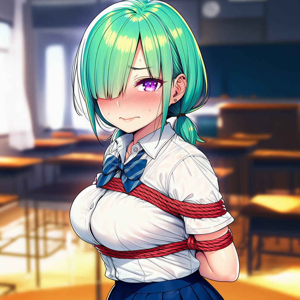 bdsmcreator's tweet photo. 制服緊縛
#AIイラスト #Aiart #NobelAI #緊縛 https://t.co/NzSfVHgfxM