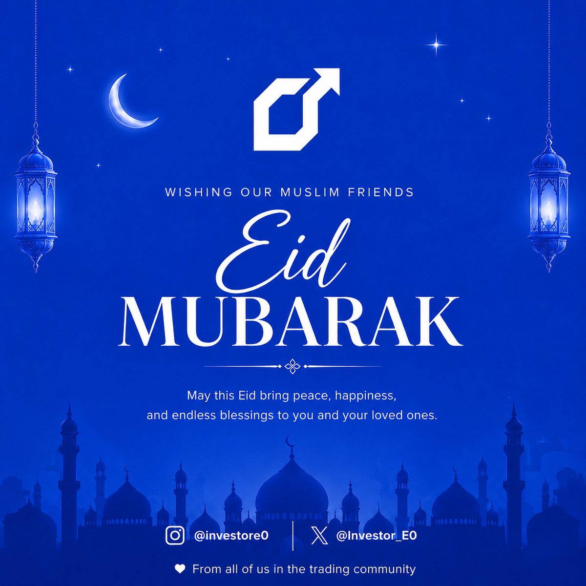 Investor_E0's tweet photo. Eid Mubarak to all our  Muslims Friends https://t.co/Q4ghf45Q1u