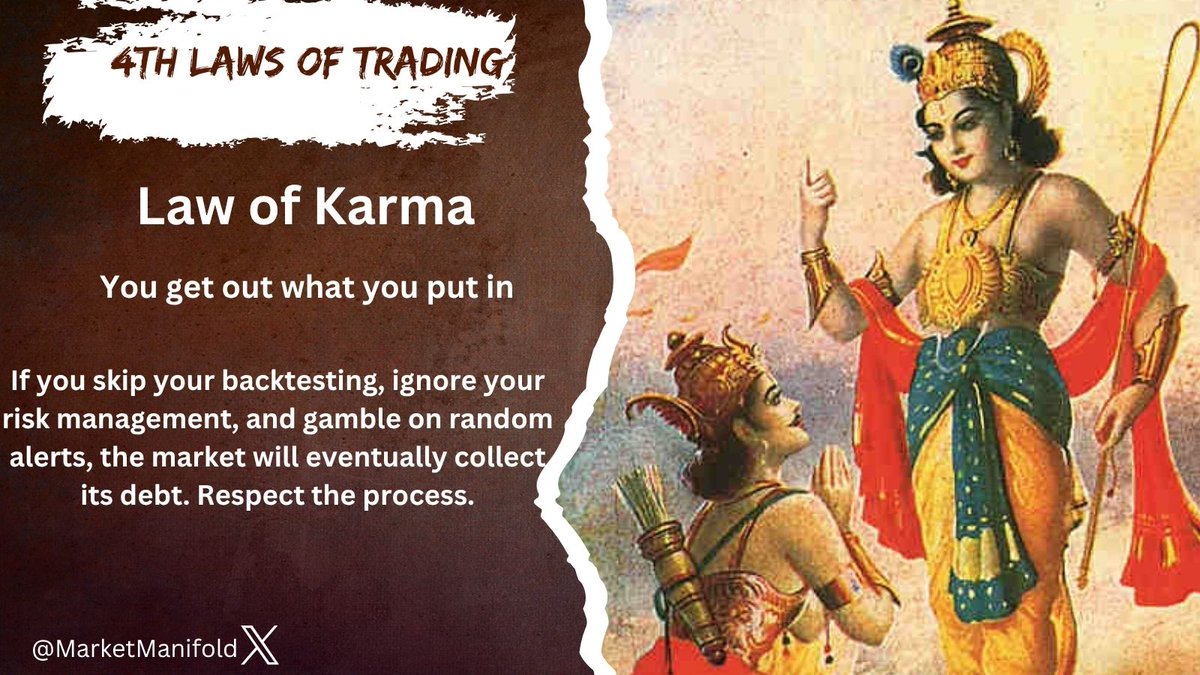 MarketManifold's tweet photo. You cannot expect professional profits from amateur habits.

Put in the hard yards behind the scenes—the backtesting, the discipline, the patience—and let the market reward your dedication. 🙏💼

#Gita #TradingWisdom #ProcessOverOutcome #FinancialDiscipline #MarketManifold https://t.co/ucbvjAE6I3