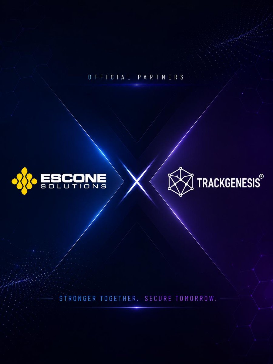 TrackGenesis's tweet photo. Here's the post written naturally, without hashtags
We're thrilled to announce our official development partnership with @esconesolutions! https://t.co/5q6OOdxfCu