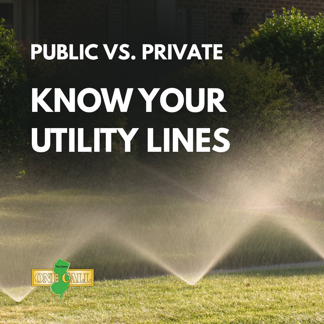 NJOneCall's tweet photo. 811 only marks public utility lines. That means water, gas, sewer, and telecom lines running from the street to your home or business are covered—but privately installed lines are not. You’ll need to hire a #PrivateUtilities locator to ensure everything is marked before you dig. https://t.co/5qFhh2Mlhf