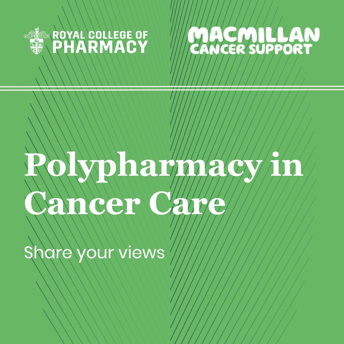 rc_pharm's tweet photo. Along with @macmillancancer, we're inviting healthcare professionals to complete a 7–10 min anonymous survey on managing medicines and polypharmacy in cancer care.

Take part by Wednesday 27 May:  https://t.co/IcQZ2ZSSlT https://t.co/V5PxuXhVCg