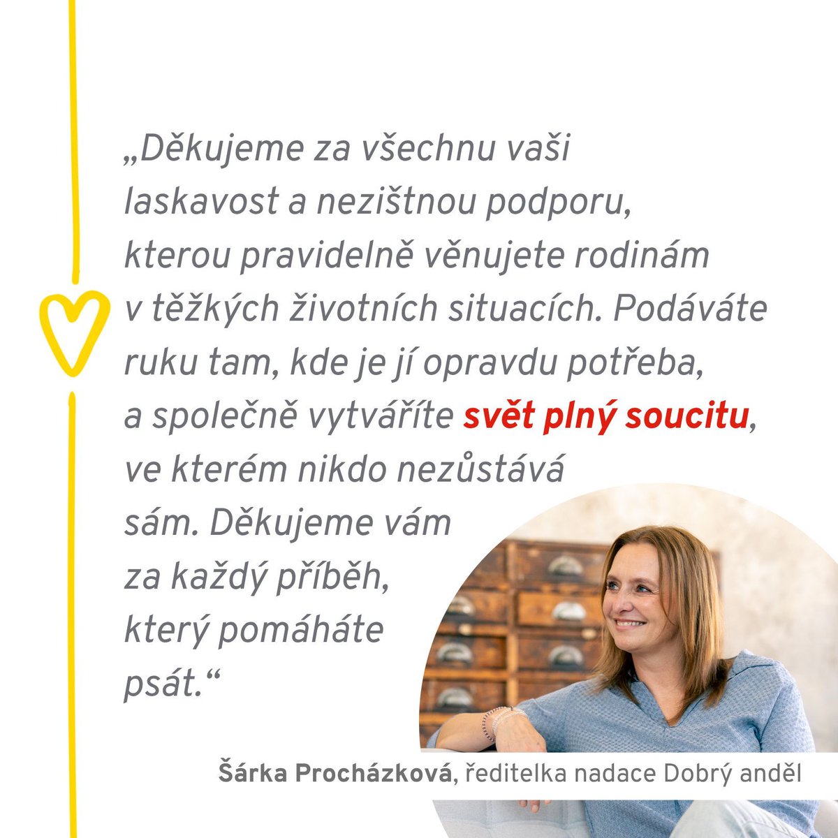 dobryandel's tweet photo. Dobří andělé, děkujeme 💛 https://t.co/yur7Fm1D4i
