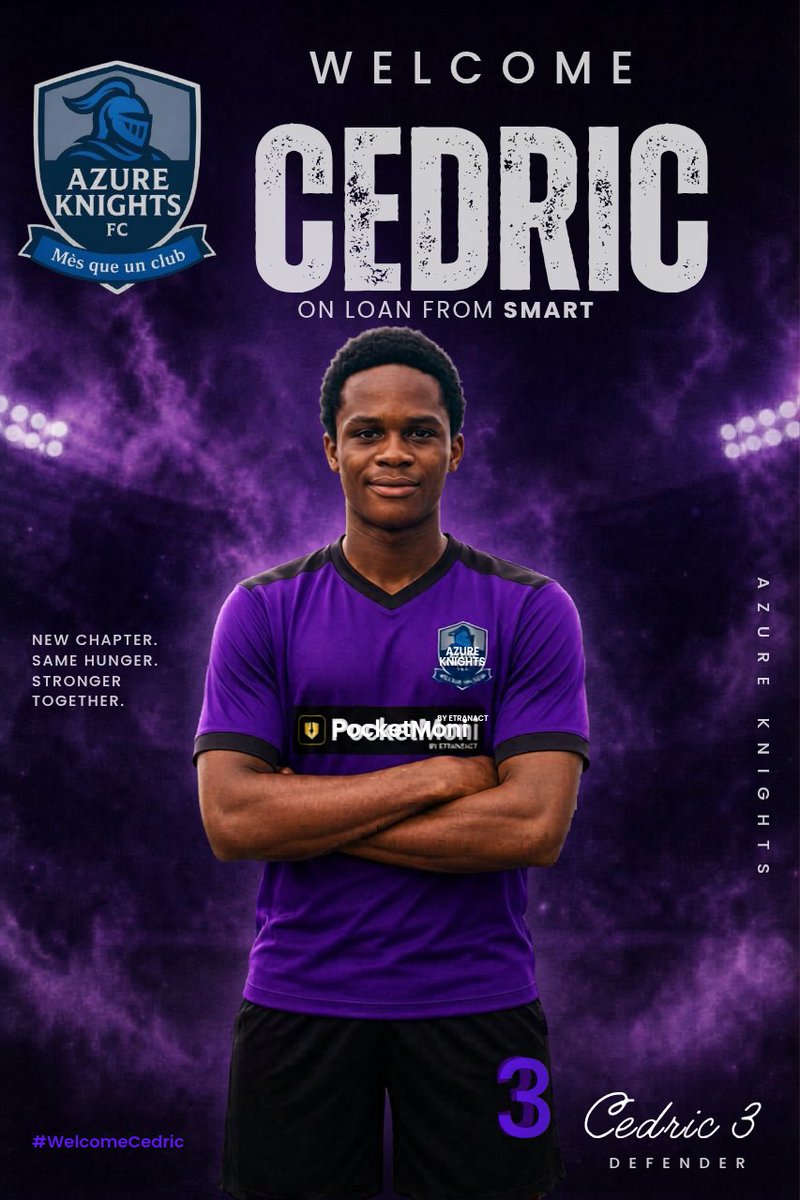 Azureknightsfc's tweet photo. We’ve locked in some massive talent to bolster our squad. Join us in welcoming Lorenzo, Cedric, Segun, and Bonzo to Azure Knights FC! 🏰⚽
The journey continues. Let’s get to work! ⚡
#AzureKnights #MèsQueUnClub
@getpocketmoni @pocketmonibank @etranzactplc https://t.co/JQR9mWCtBq