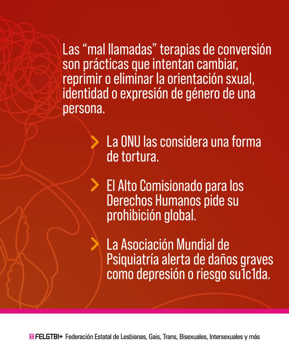 FELGTBI's tweet photo. 🔝 Apoyamos la proposición de ley que se votará en la Comisión de Igualdad del Congreso de los Diputados para prohibir penalmente las prácticas de conversión. Y esperamos que la votación se produzca lo antes posible. 

🔥 Celebramos que los partidos hayan alcanzado un consenso en el texto definitivo, pero ahora toca lo esencial: que la Comisión dé luz verde y la propuesta avance hacia su ratificación en el Congreso de los Diputados.