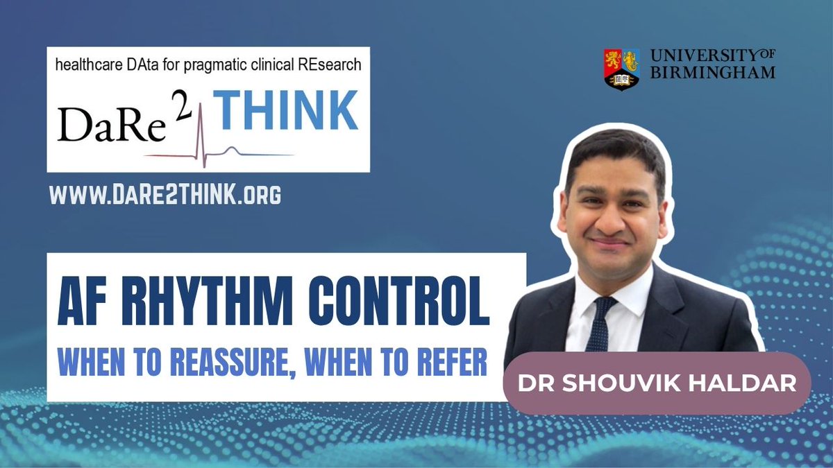 DaRe2ThinkTrial's tweet photo. You can now watch the recording of our webinar with Dr Shouvik Haldar here - https://t.co/SRn0x5XeZm   
Our next webinar with Dr Kim Rajappan will take place on Wednesday 8th July at 13:00. Keep an eye out for details coming soon! https://t.co/2GxVml67wS