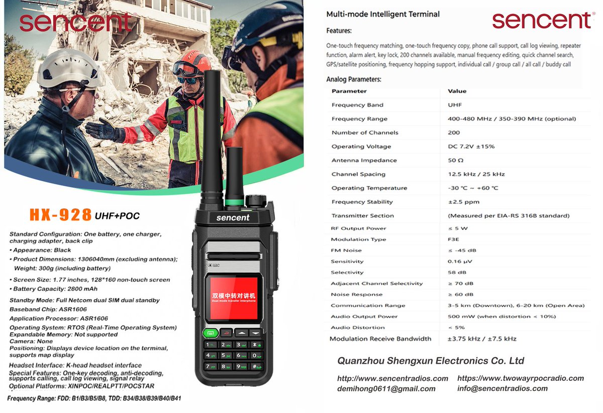 sencentradio's tweet photo. we are chiense walkie talkie supplier ,support OEM and ODM this is our shop: https://t.co/lKrJHc4cBM
https://t.co/u7WEH6YlkF
info@sencentradios.com
wechat/whatsapp:+8619959689088
#4Gpocradio 
#dmrradio 
#motorola 
#walkietalkie 
#twowayradio https://t.co/cgvAYsBFvw
