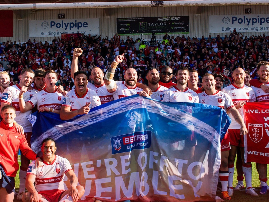Sewell_Group's tweet photo. Our partners, @hullkrofficial are returning to Wembley to defend their Betfred Challenge Cup title in the final against Wigan Warriors.

Wishing the whole club the best of luck, from pitch to office - we know how much work you all do to bring these dreams to life. 

#UpTheRobins https://t.co/anAwaei1Mr