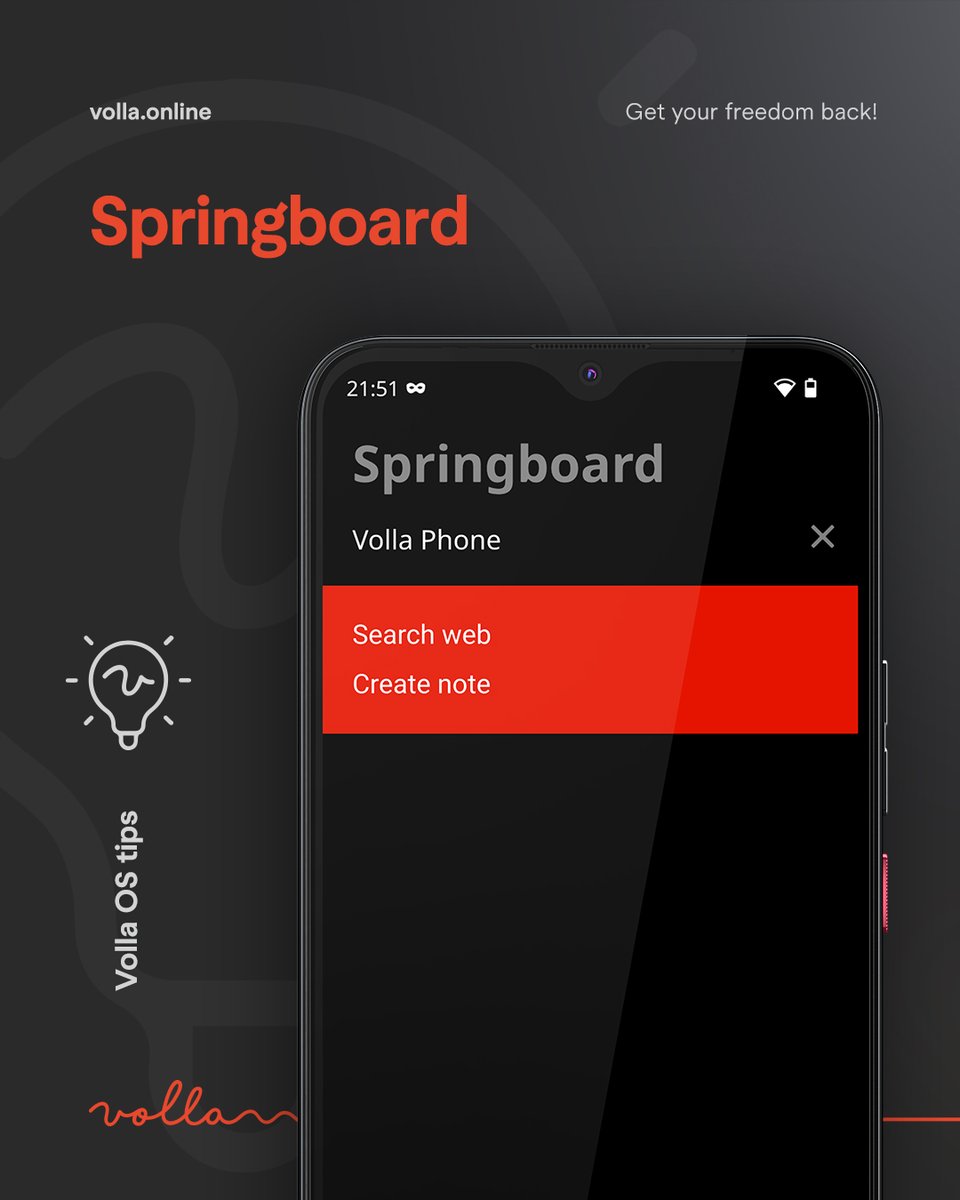 hello_volla's tweet photo. Volla OS tip:

✅ Search via springboard

👉Enter website or search term in the text field, then choose “Search on the Internet”. The default search engine is then called up in the browser (you can choose which one to use)

#Volla #VollaOS #OpenSource #Software #Hardware #Tip https://t.co/GwjjyBhr1w