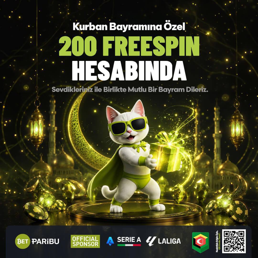 Playerrcat's tweet photo. 🎈 BETPARİBU AİLESİ OLARAK BAYRAM HEDİYEN BİZDEN BİRLİKTE NİCE BAYRAMLAR DİLERİZ. 🎈

🚀 Bayrama özel 200 Freespinin hesabında şimdi giriş yap.

💎 Kurban bayramına özel freespinleri Pragmatic Play sağlayıcısının "Sweet Bonanza - Gates Of Olympus" oyununda kullanabilirsiniz. https://t.co/KyEw2BBd7S