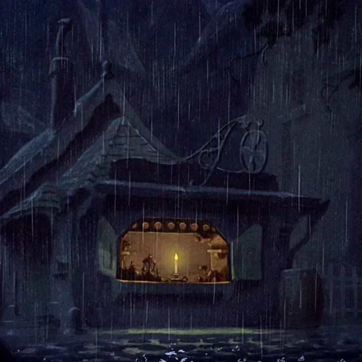 reminiscinbby's tweet photo. rain in old disney https://t.co/LAfMg3n8Tu
