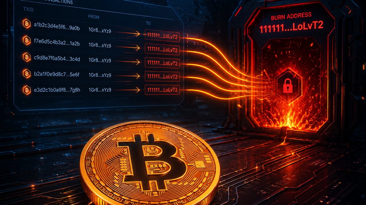 Inu_Force's tweet photo. @cryptorover 🚨The 107 BTC ended up on a burn address and was likely permanently lost, but there's no evidence the owner intended to symbolically "burn" the bitcoins. The BTC was transferred in five transactions to the address 11111111111111111111114oLvT2, known as the Bitcoin burn address. https://t.co/snRZyMyovg