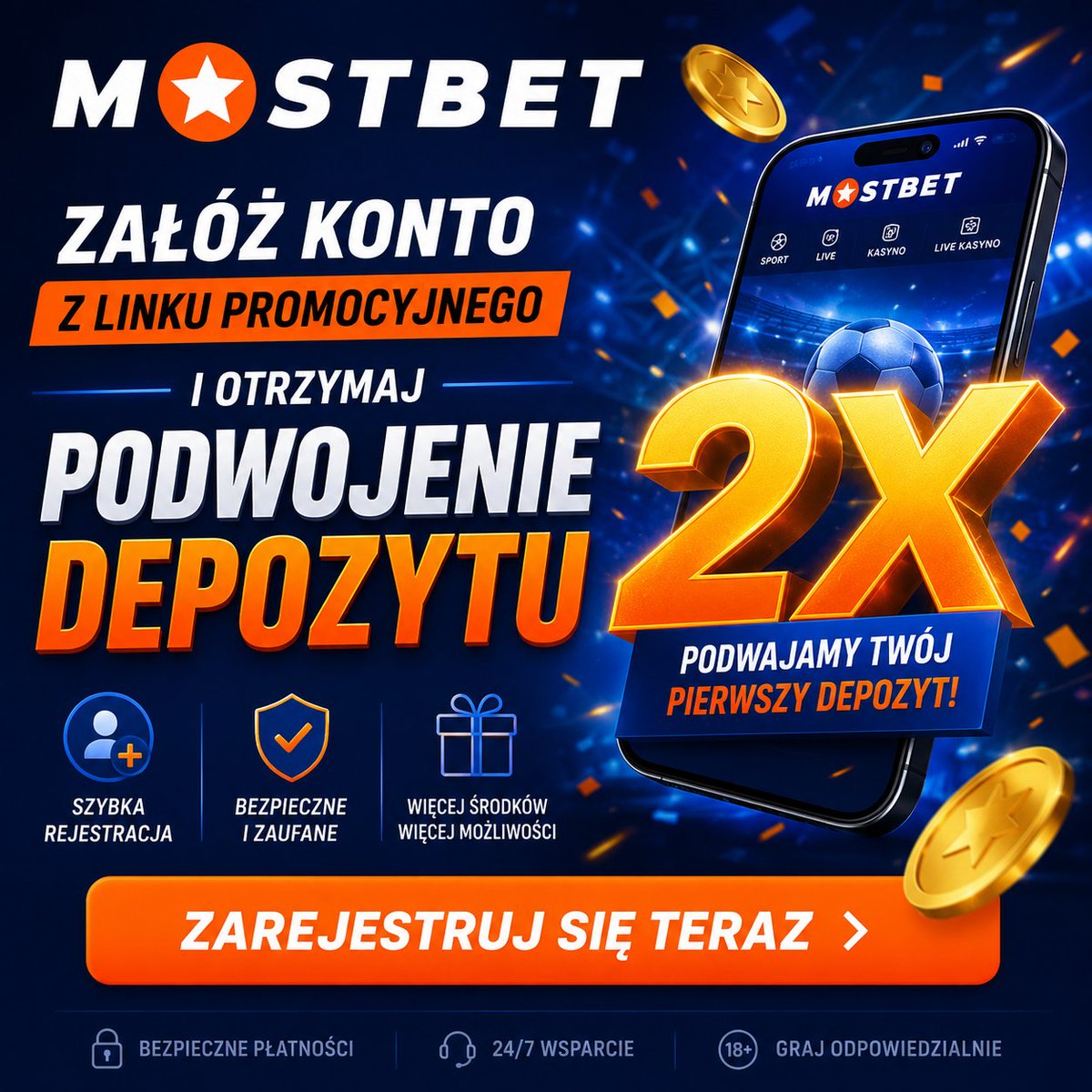Bonusykrypto's tweet photo. ⭐ Ekskluzywna oferta MOSTBET - załóż konto i odbierz 100% do pierwszego depozytu. 🎉

Przykład:
💸 Wpłacasz 50 PLN - otrzymujesz dodatkowe 50 PLN na saldo rzeczywiste.

📬 Po dostęp do oferty (link + kod) zapraszam w wiadomości prywatnej.

🎰 Graj odpowiedzialnie 🎰 https://t.co/0OtYFbydlh
