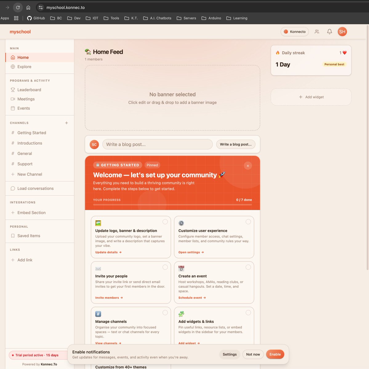 KonnecToHQ's tweet photo. Zero to a fully managed customizable community in just 2 mins. Everything you need in one place. Reach out if you’re building a community for your users, clients, employees or students.#SaaS #CommunityBuilding #WhiteLabel #Startup #CreatorEconomy #B2B #TechStartup #Konnecto https://t.co/hFUeHPBUg9