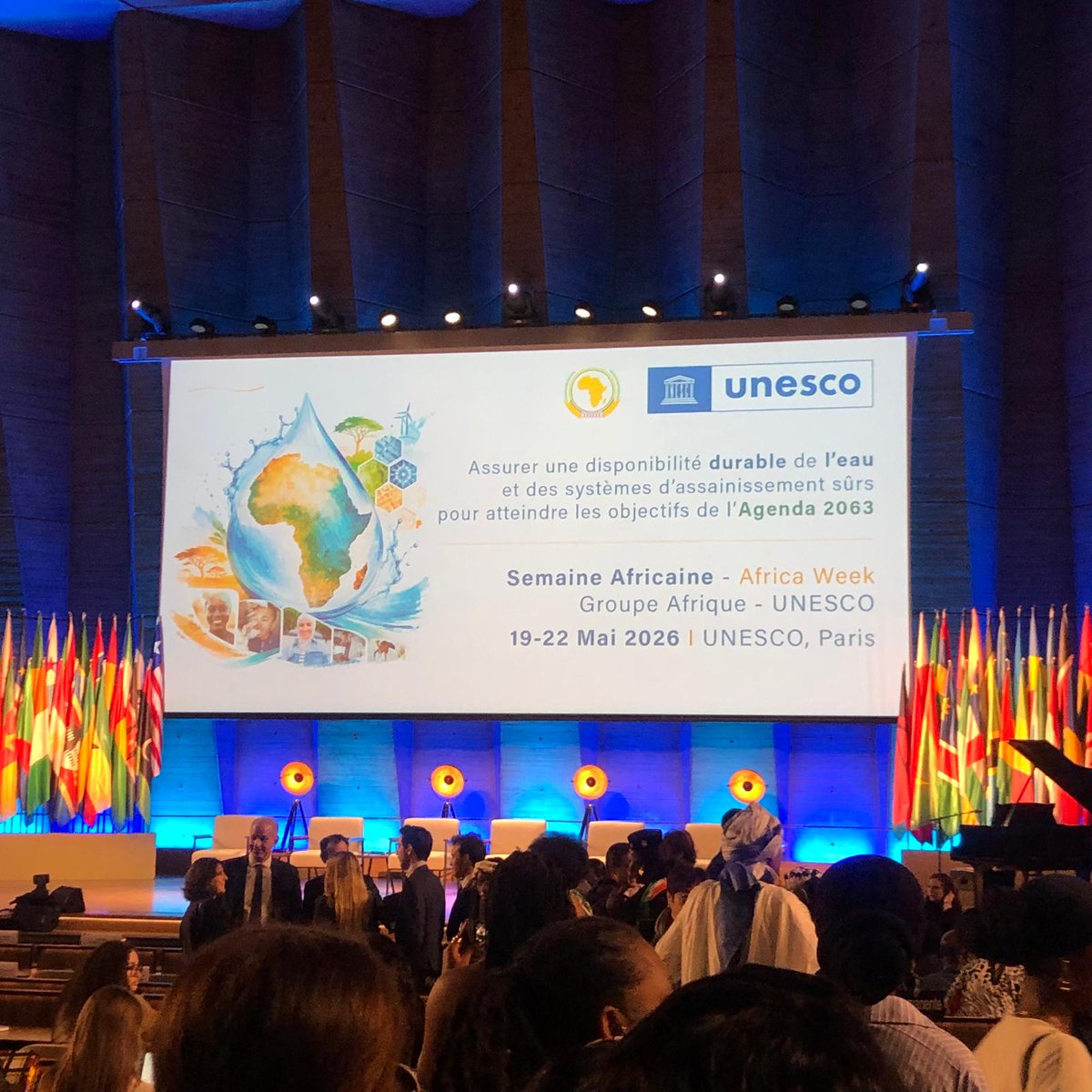 first_gaia's tweet photo. Proud to have attended @UNESCO's #AfricanWeek in Paris last week! It was an inspiring opportunity to raise awareness about sustainable water management in Africa as part of the #Agenda2063, as well as to celebrate innovation and the richness of African cultures. #SemaineAfricaine https://t.co/iBDpLsmvDn