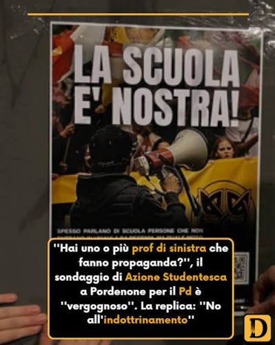 SenatoreF's tweet photo. @AlekosPrete La scuolaitaliana non è di nessuno,nasce come presidio democratico #antifascista x costituzione,ogni tentativo di appropriazione Ideologica dellaDX va RESPINTO con forza #AzioneStudentesca allevati dai #meloni non sono nuovi ad casi di violenza squadrista contro statodi diritto https://t.co/ChluNPuBxc